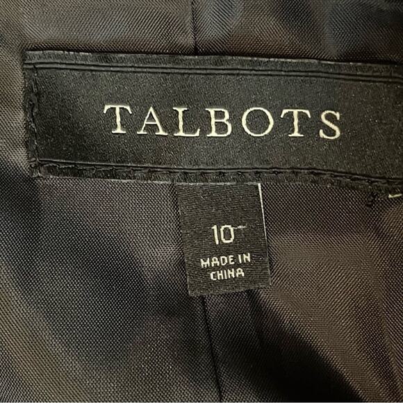 Talbots Black W Red Floral Pure Cotton Velvet Party Event Jacket NWOT Size 10 - Picture 8 of 12